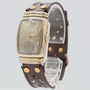 Vintage Hamilton Emerson Men's Mechanical Wristwatch 980 USA 10k Gold Filled